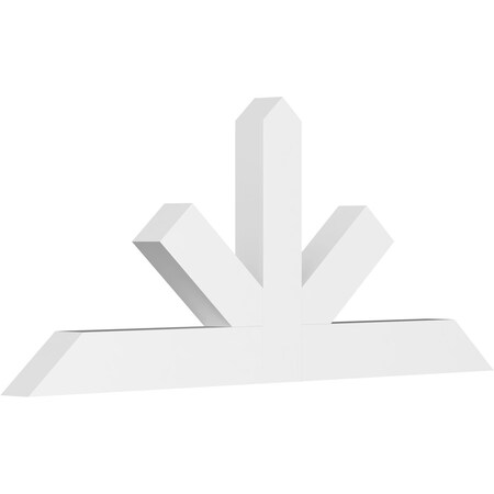 Ekena Millwork Saratoga Architectural Grade PVC Gable Bracket, 72"W x 30"H x 4"D x 6"F, 10/12 Pitch GBP072X30X0406SAR00